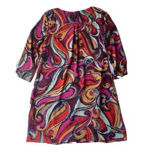 Maeve Anthropologie Abstract Swirl Shift Dress